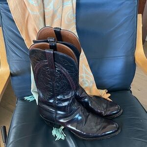 Lucchese classic black cherry men's boots 15 D
